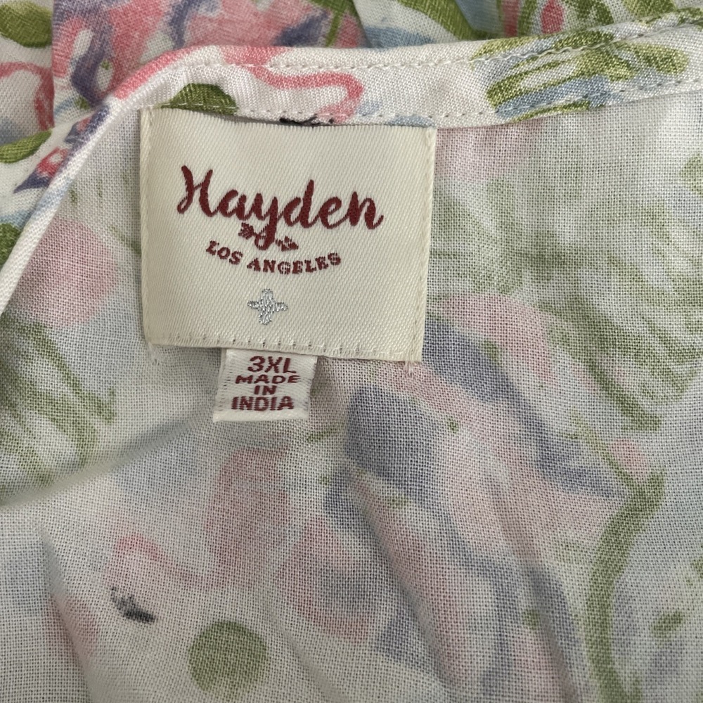 Hayden‎ Los Angeles Babydoll Short Dress/top Size 3XL Pink Flamingos Floral NWOT - Picture 6 of 6